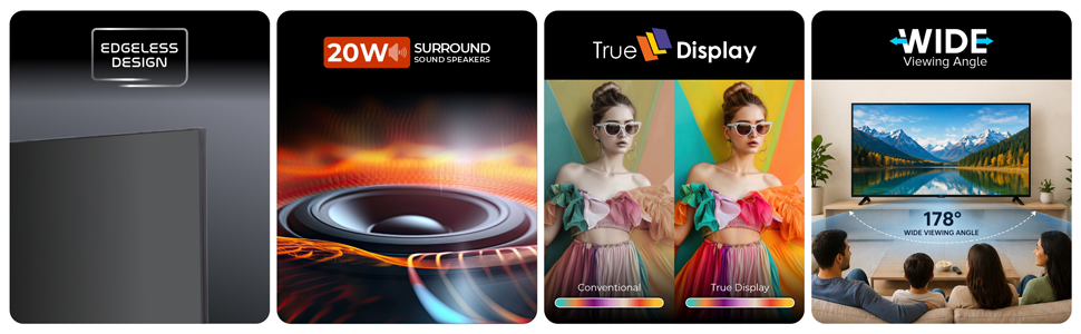 VW 80 cm (32 inches) Frameless Series HD Ready QLED TV VW32MAX