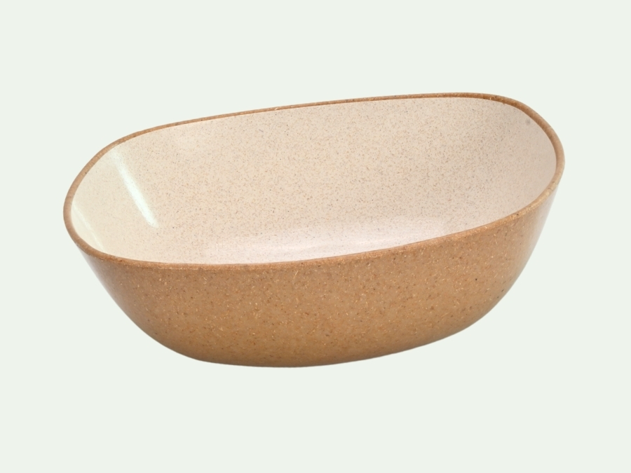 Eha Set of 2 Earth-Friendly Multipurpose Bowls for Kitchen with Spoons | 750 ml | Made with Rice Husk Biocomposite| Microwave Safe Bowl | for Hot & Cold Serving Bowl Set | Tortilla