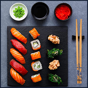 INOVERA (Label) 5 Pairs Natural Bamboo Reusable Chopsticks for Sushi, Noodles, Fried Rice (24 cm, Brown)