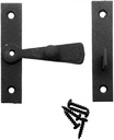 Renovators Supply Manufacturing Door Latch 2.5 in. Black Wrought Iron Cabinet Door Latch with Mounting Hardware