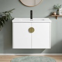 28" Bathroom Vanity with Sink,28 Inch Floating Vanity,Single Sink Wall Mounted Vanity Combo, Modern Wall Mounted Cabinet Set with Ceramic Sink,White