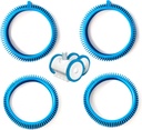 AR-PRO Pool Cleaner Front Tire and Rear Tire Combo Kit, Compatible with Poolvergnuegen Super Hump 896584000-143 and 896584000-082 (2-Pack Front & 2-Pack Rear)