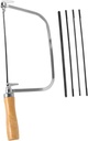 1Set Adjustable U Shaped Woodworking Saw with Handle Curve Cutter Blades Included Durable Frame for DIY Projects and Crafts