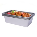 6-Pack of Stackable Stainless Steam Table Pans, Hotel Restaurant Food Supply Steamer, Used in Restaurants, Hotels and Dessert Shops for Food Storage & Display (Small)