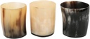 Handicrafts Home Antique Whiskey Shot Glass Cup Whisky Dram Real Horn Glass Goblet Vintage Set of 3 Glasses – Christmas Gifts