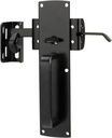 Self-Closing Thumb Gate Latch - Heavy Duty for Wooden, Metal & Vinyl Fences - Black Finish