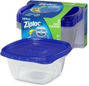 Ziploc Storage Containers with SmartSnap Technology, Deep Square, 1.25Q, 3 Pack
