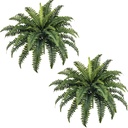 35" Ferns Artificial Bush Plants Large, 2 Artificial Boston Ferns with 39 Fronds for Outdoors Home Decor