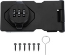 MECCANIXITY Password Hasp Locks Keyless Combination Lock 3.5 Inch Twist Knob for Door Security Gate Small Doors Cabinets Bathroom Closet Fence Garage Garden Cupboard(Black)