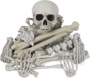 MOKRY PARTY Bag of Bones Halloween Life Size Skeleton Skull for Decoration and Spooky Graveyard 28 PCS