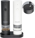 Electric Salt and Pepper Grinder Set,Automatic Pepper Mill Grinder with adjustable Coarseness,Refillable Salt and Pepper Mill Set, Electric Salt Shakers Set Tableware Gifts