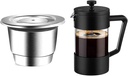 Reutilisable Refillable Capsule Crema Espresso Reusable New Refillable with French Coffee & Tea Maker