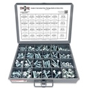 Grade 5 Serrated Hex Cap Flange Bolt & Flange Nut Assortment Kit - 348 Pieces!