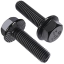 M6-1.0 x 20mm Flanged Hex Head Bolts,External Flange Hex Drive Screws,Class 10.9 Black Zinc Plated,Alloy Steel,Full Coarse Thread,Pump,Fix Car,DIY Project(49Pcs)