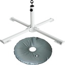 AMMSUN Foldable Portable Beach Umbrella Stand-Portable Patio Umbrella Base Holder,Outdoor Sunshade Anchor,with Weight Bag,Rust Free Tempered Iron Umbrella Stand for Courtyard,Garden,Beach,Grass