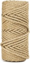 100 Feet 5mm Jute Twine, Heavy Duty Jute Rope, Natural Hemp Rope for DIY Arts Crafts, Gardening, Bundling，Home Decorating, Cat Scratching Post