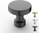 10 Pack 1.2 Inch Matte Black Cabinet Knobs Black Drawer Knobs Kitchen Cabinet Knobs Round Cabinet Knobs Black Knobs for Cabinets Dresser Knobs Knobs for Dresser Drawers
