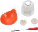 Alipis Ice Cream Hotpot Fondue Ceramic Cheese Melting Pot Chocolate Melt Machine for Cooking