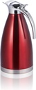 Jerliflyer Coffee Pot, Carafe Airpot Insulated Thermos Urn Stainless Steel Vacuum Thermal Pot Flask for Coffee, Hot Water, Tea, Beverage(2L-red)