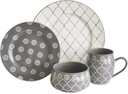 MOROCCAN GREY 16 PIECE DINNERWARE SET