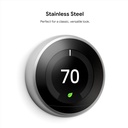 Google Nest Learning Thermostat - 3rd Gen - Programmable Smart Thermostat for Home - Compatible with Alexa (Stainless Steel)