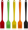 Silicone Basting Pastry Brushes, 5 Pack Heat Resistant Cooking Brush for Oil Butter Sauce, Food Brush for BBQ Grill Barbeque Kitchen Baking Cooking