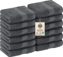 Utopia Towels 12 Pack Premium Wash Cloths Set, 12 by 12 Inches, 100% Cotton Ring Spun, Highly Absorbent and Soft Feel Washcloths for Bathroom, Spa, Gym, and Face, Grey