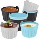 9Pcs Air Fryer Egg Mold, 3.1x3.1in Non Stick Silicone Ramekins for Air Fryer, Reusable Air Fryer Egg Poacher Egg Bites Molds Maker Egg Pan BPA Free for Oven Microwave