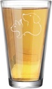 Dog Pint Glasses Set of 2 Beer Glasses Pint with Heavy Base Highball Water Glasses Cups 20oz Clear Shot Glass Heavy Base Juice Glass Funny Gift for New Dad, Expecting Father
