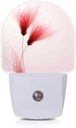 Glittering Pastel Flower Night Lights Plug into Wall for Girls Boys Room,Night Light LED Lamp Dusk to Dawn Sensor Round Lamp for Bedroom Bathroom Hallway Home Wall Decor
