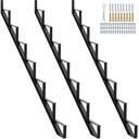 Steel Stair Riser 7 Step 3 Pack, Metal Stair Stringers for Deck Height 57 inches, Steel Stair Step Riser for Outside Stairs