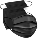 ZTANPS 100 PCS Disposable Face Masks, Black Disposable Masks, 3 Masks Wajah Perlindungan Ply