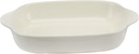 Cabilock 1Pc Ceramic Baking Tray High Temperature Resistant Oven and Microwave Safe Baking Pan for Pizza Lasagna Cheese Gratin and Roasting Vegetables with Compact Design for Easy Handling