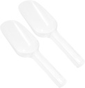 Garneck 2pcs Plastic Ice Scooper for Ice Maker Pet Food and Loose Tea Comfortable Handle for Flour Candy and Rice Versatile Kitchen Tool
