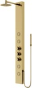 VIGO Ellington 59" H x 6" W 4-Jet Shower Panel System with Round Head and Hand Shower Wand in Matte Brushed Gold-VG08013MG