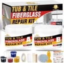 Porcelain Repair Kit, Fiberglass Tub Repair Kit, Tile and Shower Repair Kit, Tile Repair Kit Repair Chips Dents Cracks Scratches from Ceramic, Marble, Quartz, Resin, Acrylic (White)