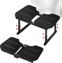 LIANTRAL Wooden Toilet Stool for Adults Kids - Foldable Squatting Potty Stool for Bathroom, Poop Step Stool with Non-Slip Strip, Helps Natural Poop Position & Toilet Assistance, Black