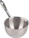Yosoo Health Gear Butter Warmer Pot Small Butter Warmer Measuring Pot with Long Handle, All in One Flat Induction Bottom Mini Butter Hot Pot Milk Pot Small Saucepan Sturdy Stainless Steel (300ML)