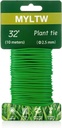 16FT Soft Plant Ties,Green Twist Garden Ties,Flexible Twist Ties for Climbing Plants House and Garden Plants Office Home Organizing(Diameter 5mm)