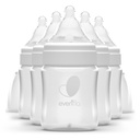 Evenflo Feeding Premium Proflo Venting Balance Plus Wide Neck Baby, Newborn and Infant Bottles - Developed by Pediatric Feeding Specialists - 5 Ounce (Pack of 6)