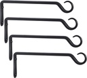 12inch 4 Pack Plant Hanger, Sturdy Hanging Plant Hangers Outdoor, Bird Feeder Hanger for Bird Feeders, Planters, Lanterns, Wind Chimes Indoor Outdoor, Upgrade Black