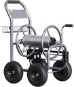 Giraffe Tools Garden Hose Reel Cart, Cart with Wheels Heavy Duty, Industrial Hose Reels for Outside, 250-Feet of 5/8" Hose Capacity, Hose Guide Pre-Installed