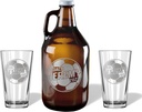 Alterd Industries Soccer Coach Gift - Personalized Soccer Gift | Soccer Ball | 16 oz Pint | athletic mug for men | gifts for coaches | dad mom | End of Season | Girls (Growler Gift Box)