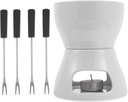 DIY Electric Chocolate Melting Pot Temperature Control Mini Ceramic Fondue Set for Cheese and Chocolate for Parties and Desserts