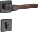 Door Locks Indoor Solid Wood Door Locks Bedroom Household Wooden Door Handle Split Locks Bathroom Locks(Gris)