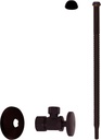 Westbrass Corrugated Supply Kit with Round Handle, 5/8" OD x 3/8" OD x 12", Oil Rubbed Bronze, D105K12-12