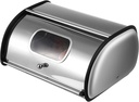 Bread Box Window Stainless Bread Holder Kitchen Organizer Wide Base Maintain Freshness