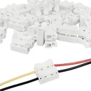 ROBOWAY 25Pcs CH2 Cable Connectors 2 Pins Electrical Push Type Shock Reinstant Wire Quick Splice Lock Terminal 220V 10A, Konektor Wire, Konektor Penjepit Elektrikal, (Paket 25)