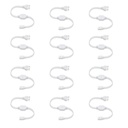 Murphy 220V AC PIN Conektor / Adaptor / Kabel untuk LED (SMD 2835- 120 LED / Mtr.) Rope Light (Paket 12), White