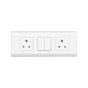 Wipro Northwest (Nowa) Switch Combo dari 6M Plate + 1M 6A Switch x2 + 6A 3Pin Socket x2, White (Kit 12)